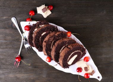 Lezzetli çikolatalı rulo