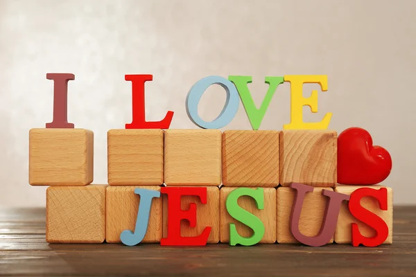 Miluji Ježíše znamení — Stock fotografie