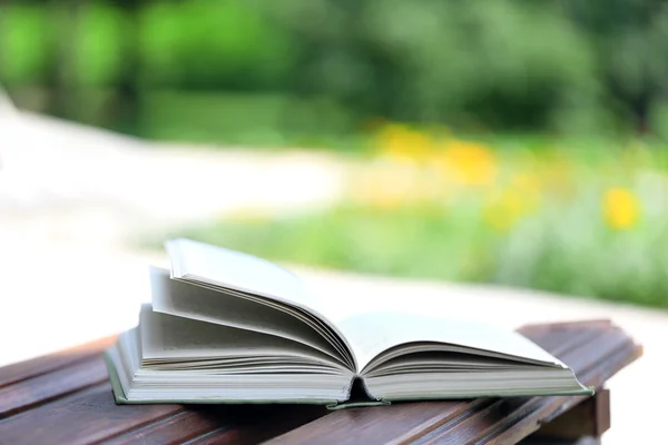 Stack of books outdoors — Stock Photo, Image