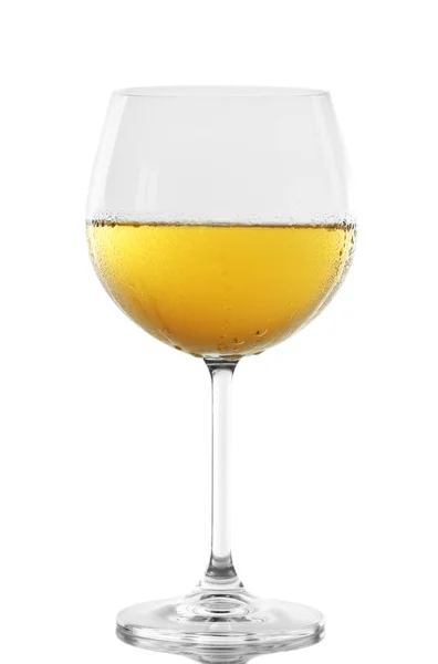 Glass of wine on grey background — Stock Photo, Image