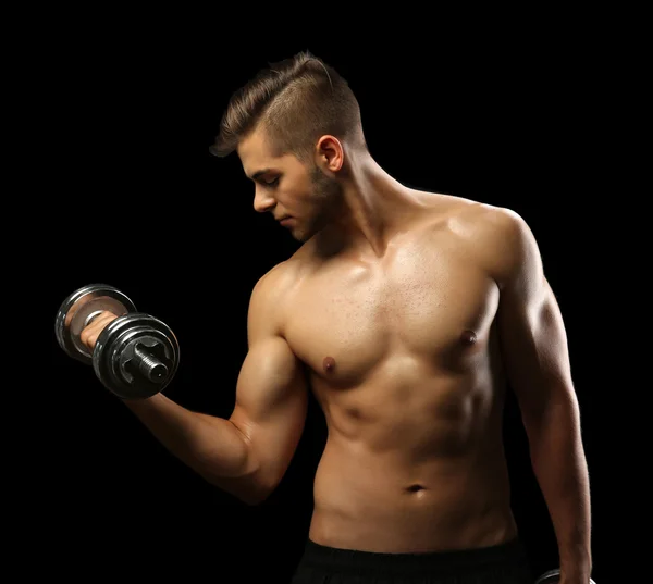 Muscle young man — Stock Photo, Image