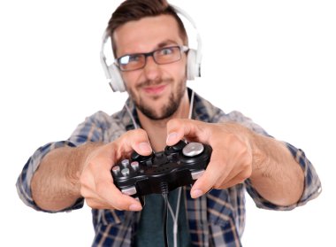 Video oyunu oynayan adam