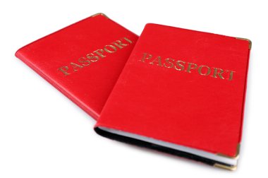 beyaz izole Pasaportlar