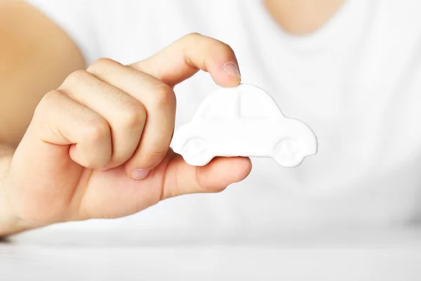 Male hands and car — Stock Photo, Image