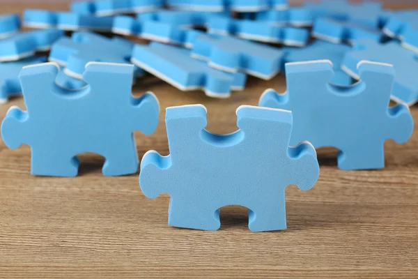 Blue puzzle pieces — Stock Photo, Image
