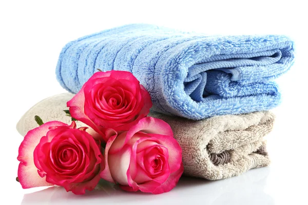 Stack of colorful towels — Stock Photo, Image