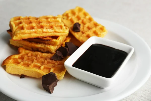 Doces waffles caseiros — Fotografia de Stock