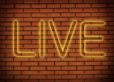 Life text on brick wall