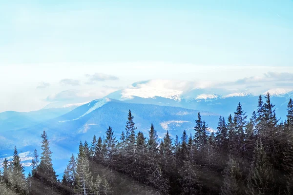 Underbar utsikt över bergen med solljus — Stockfoto