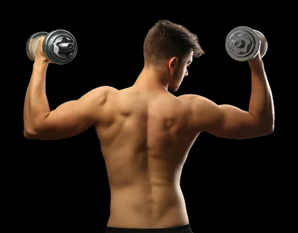 Muscle young man — Stock Photo, Image