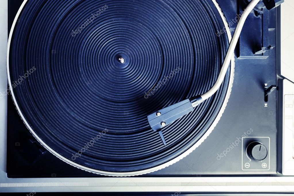 Vintage Turntable Vinyl Record Player Close Up Stock Photo By C Belchonock