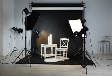 Modern iç ile fotoğraf stüdyosu