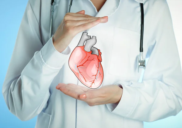 Doctor holding heart — Stock Photo, Image