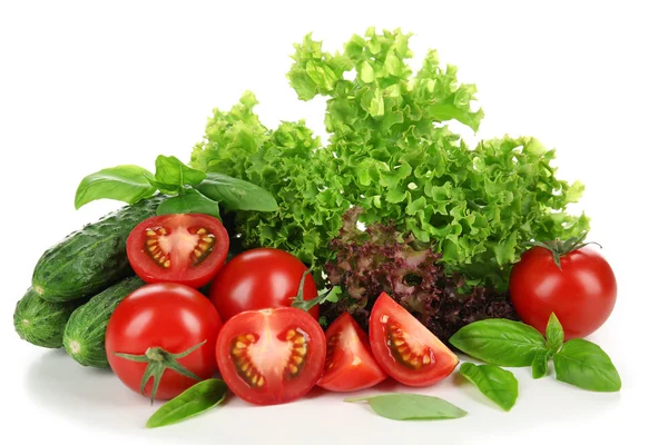 Fresh vegetables isolated on white — Stock Photo, Image