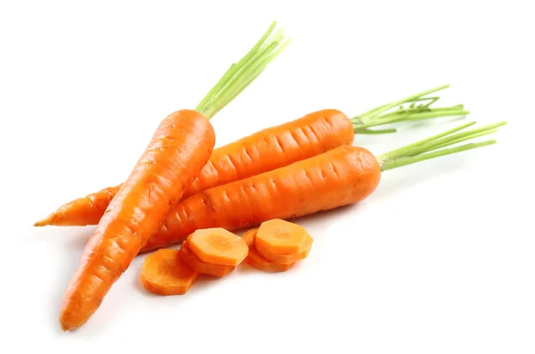 Sliced carrot isolated on white — Stock Photo, Image