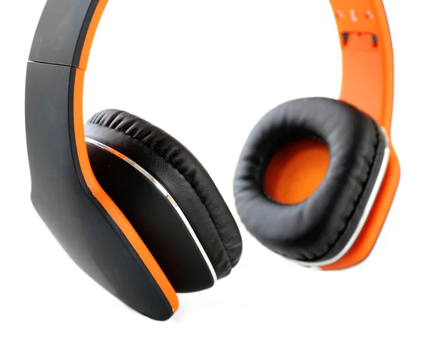 Casque orange isolé sur blanc — Photo