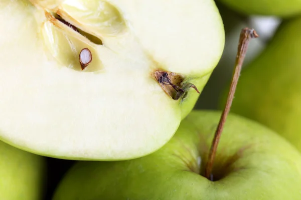 Olgun yeşil elmalar. — Stok fotoğraf