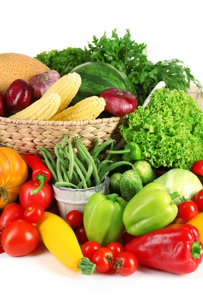 Composição com frutas e legumes frescos — Fotografia de Stock