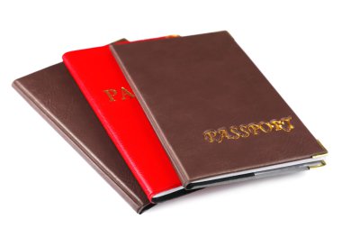 beyaz izole Pasaportlar