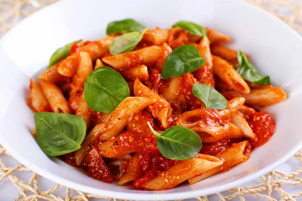 Pasta with tomato sauce — Stock Photo, Image