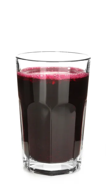 Glas Rübensaft isoliert auf weiß — Stockfoto