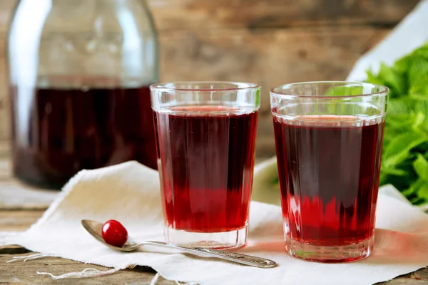 Sweet homemade cherry juice — Stock Photo, Image