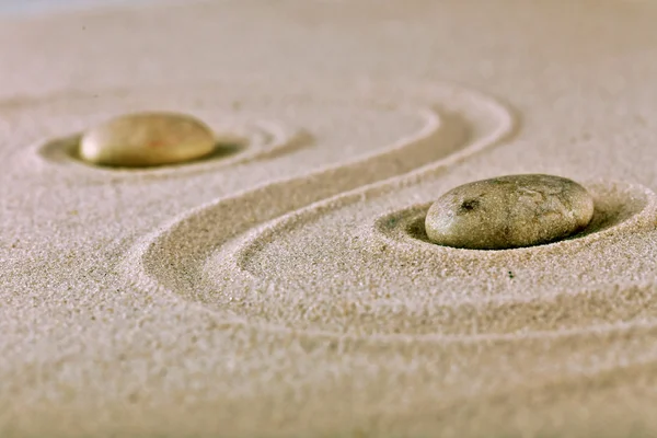 Zen garden with stones for relaxation — Stock Photo, Image