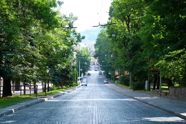 Улица Зеленого города — стоковое фото