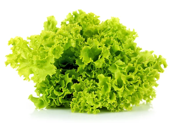 Lechuga fresca verde aislada sobre blanco — Foto de Stock