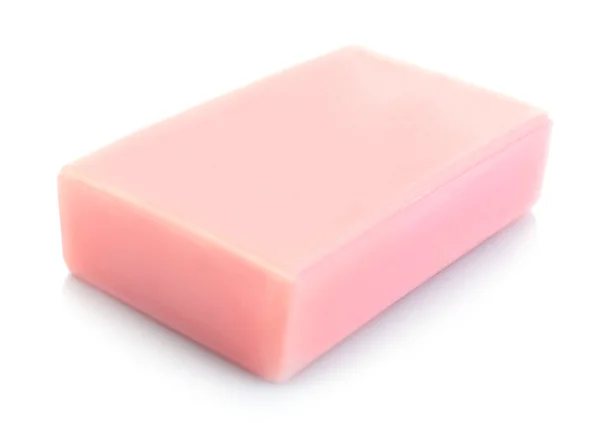 Φυσικό σαπούνι που απομονώνονται σε λευκό — Φωτογραφία Αρχείου