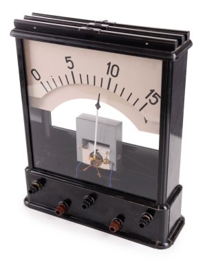 Vintage voltmetre yakın çekim