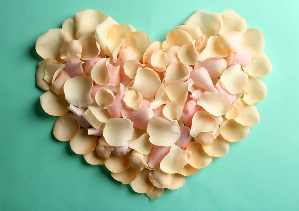 Beautiful heart of rose petals — Stock Photo, Image