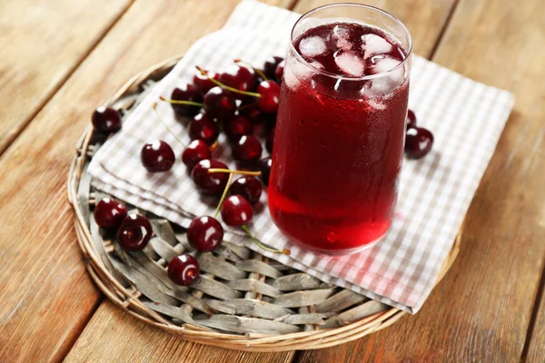 Glass of cherry juice — Stock Photo, Image