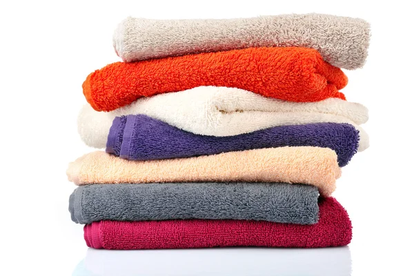 Stack of colorful towels — Stock Photo, Image