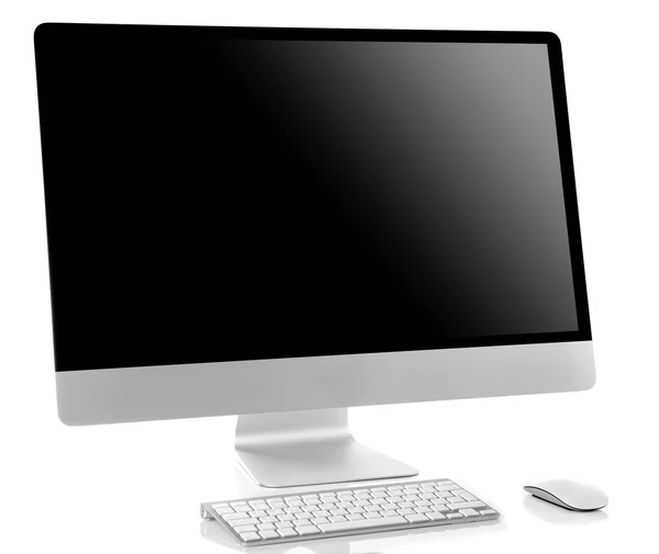 Современный компьютер поверх белого — стоковое фото