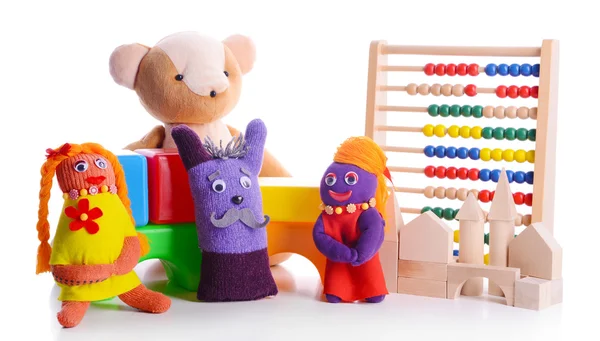 Купа барвистих іграшок — стокове фото