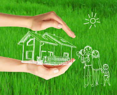  image of happy family in hands