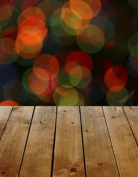 ぼかしと抽象的な木製テーブル — ストック写真