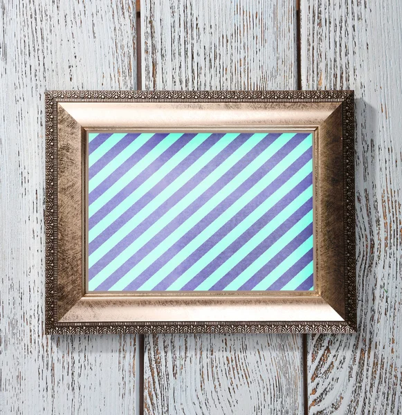 Old frame with striped canvas — Stock Photo, Image