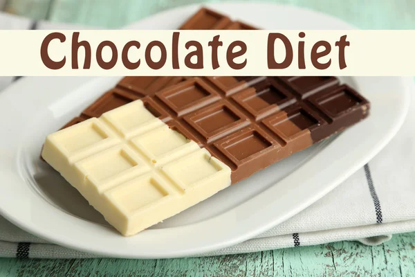 Chopped chocolate bars — Stock Photo, Image