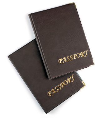 beyaz izole Pasaportlar