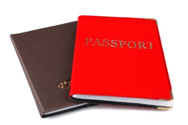 beyaz izole Pasaportlar