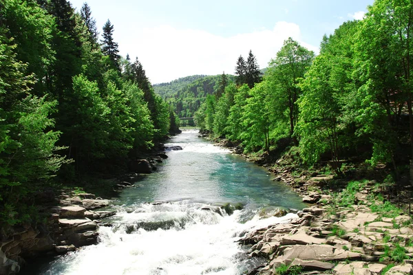 Water flowing on rocks — Stock Photo, Image