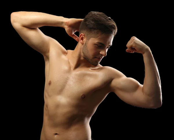 Muscle young man — Stock Photo, Image