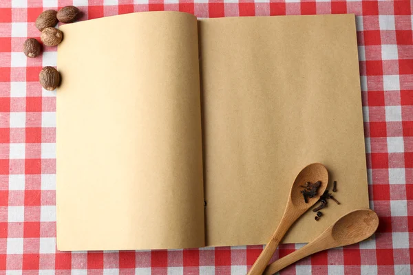 Open recipe book — Stock Photo, Image