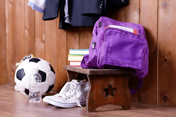 Children things hanging on wall — Stock Photo, Image