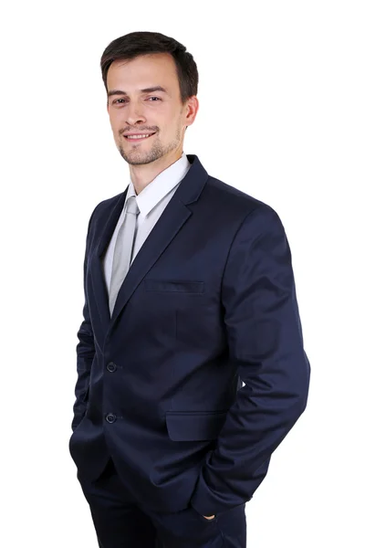 Elegant man in suit isolated — Stock Photo, Image