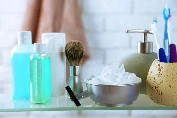 Male luxury shaving kit — Stock Photo, Image