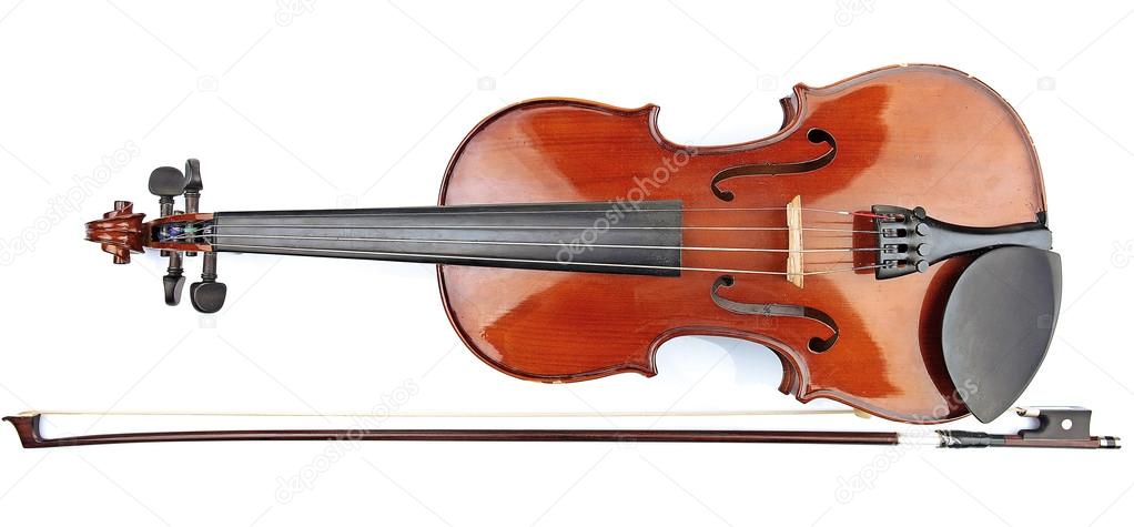 Classical violin with bow