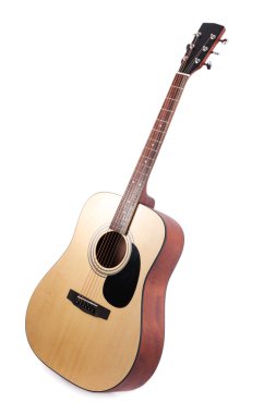 Beyaz izole klasik gitar